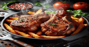 Вкусни вратни пържоли в еър фрайър