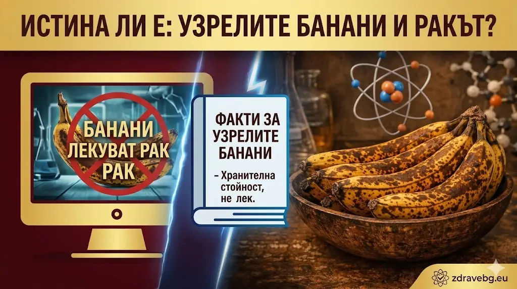 Истина ли е: Могат ли много узрелите банани да лекуват рак?
