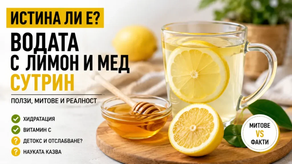Истина ли е? Водата с лимон и мед сутрин е чудодейна за здравето